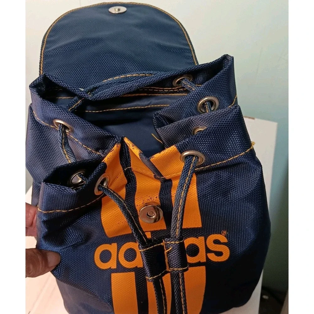 Adidas Mini Backpack Drawstring‎ Flap Over W/Magnetic Closure Adjustable Straps